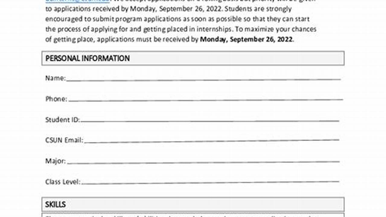 Csun Spring 2024 Application Deadline