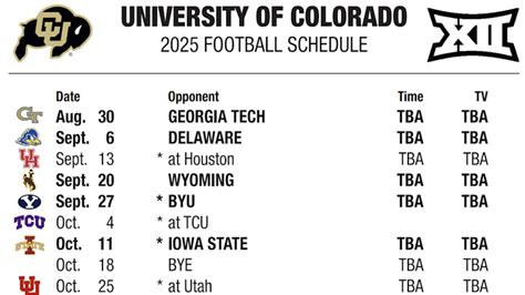Colorado Buffaloes Football Schedule 2017 SportSpring