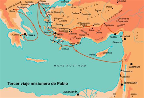 Cuarto Viaje Misionero De Pablo Mapa