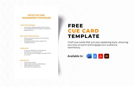 Cue Card Template Word - Professional Sample Template
