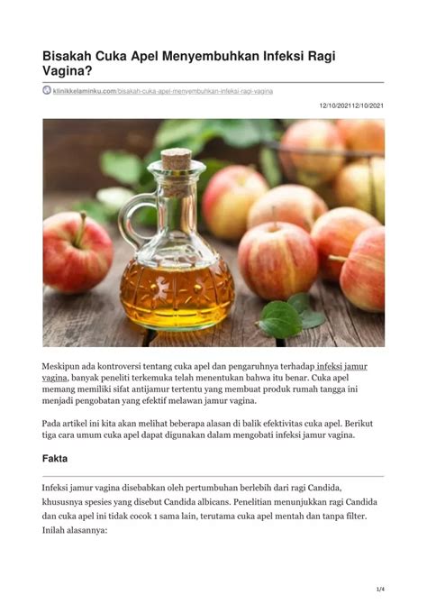 Cuka Apel Melawan Infeksi