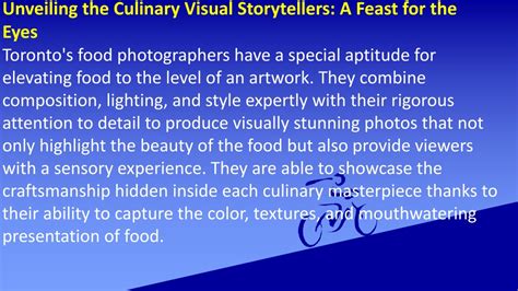 Culinary Storytellers