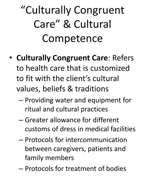 Cultural Congruence Definition