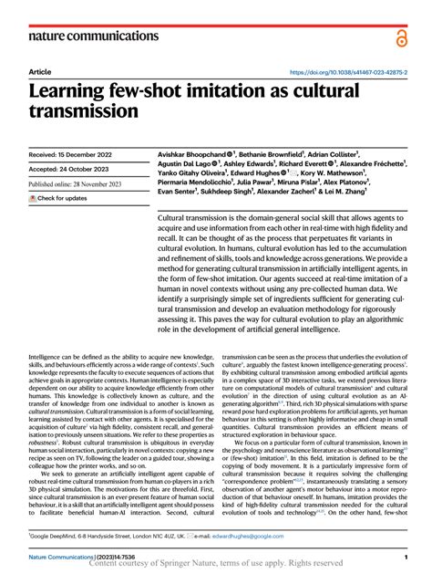 Cultural Transmission through Imitation