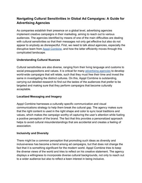 Cultural sensitivities