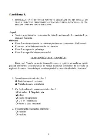 Cum Realizez Un Chestionar