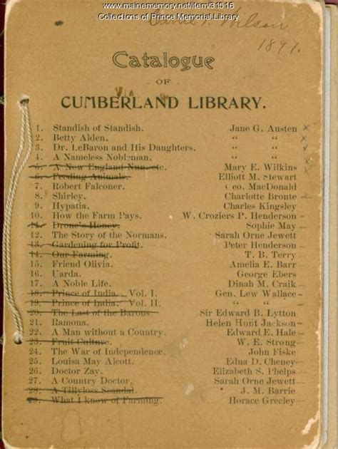 Cumberland Library Catalogue