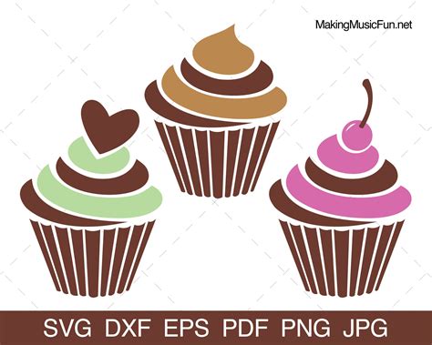 Download Cupcake Bundle Commercial Use DXF Files
