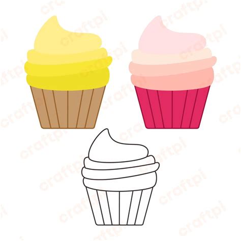Download Cupcake Bundle Creativefabrica DXF Files