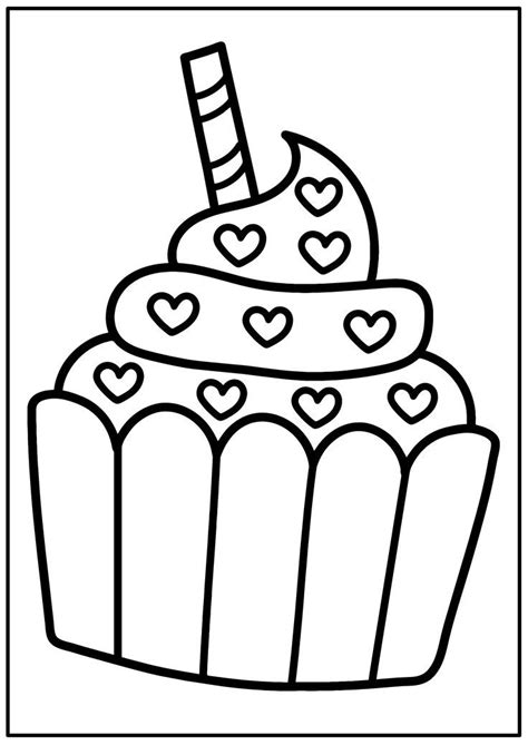 Cupcake Kleurplaat