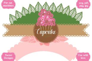 Download Cupcake Wrapper Secret Garden For Crafts