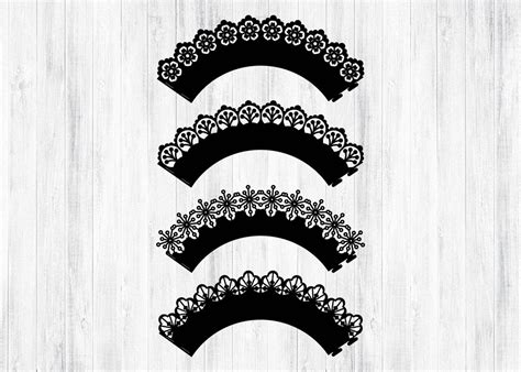 Download Cupcake Wrapper Template Intricate Cut of a... SVG File - SVG Design Images