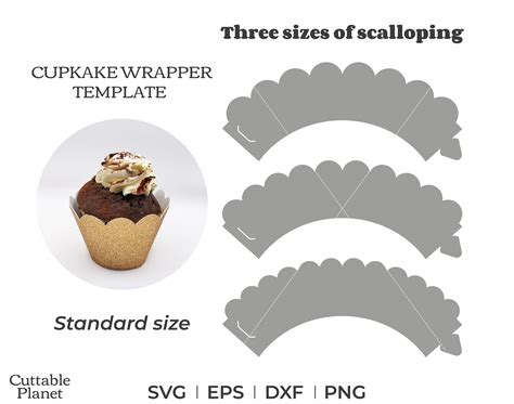 Download Cupcake Wrapper Template Intricate Cut of a... SVG File - SVG Design Printable