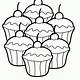 Cupcakes Printable Coloring Pages