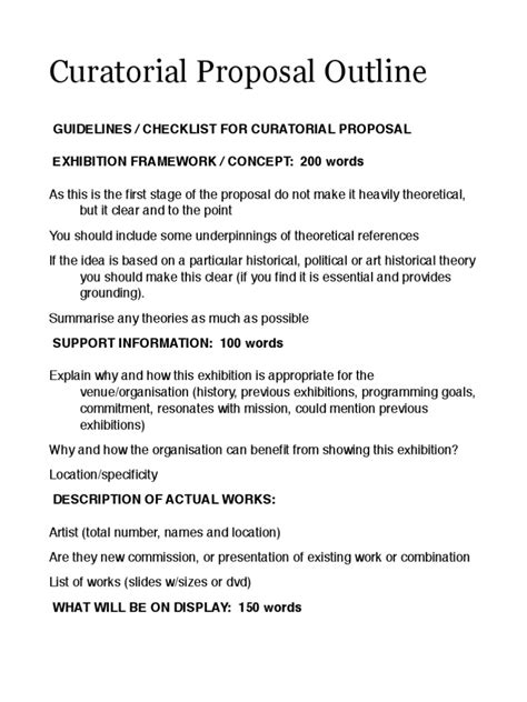 Curatorial Statement Template