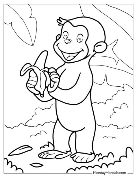 Curious George Color Pages