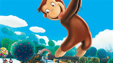 Curious George exploring the world
