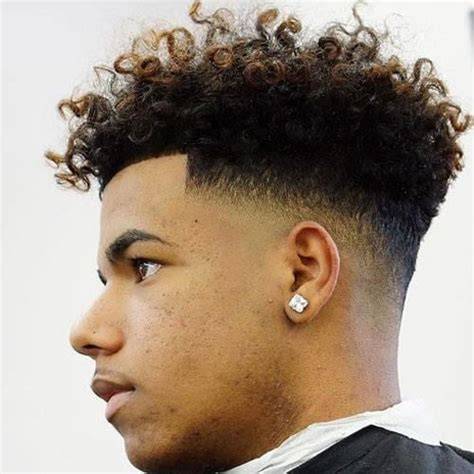 Curly Box Fade Haircut
