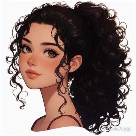 Curly Hair Drawing Pinterest