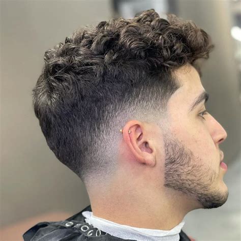 Curly Hair Mens Fade
