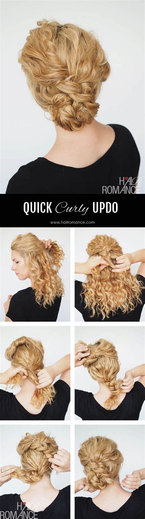Curly Hair Quick Updo