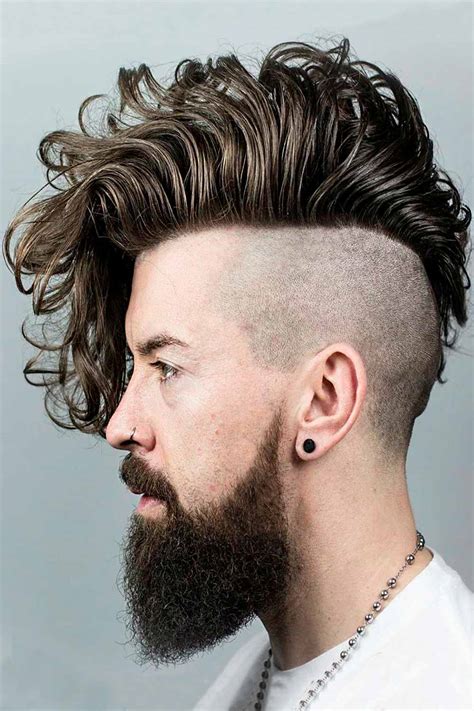 Curly Hair Undercut Male