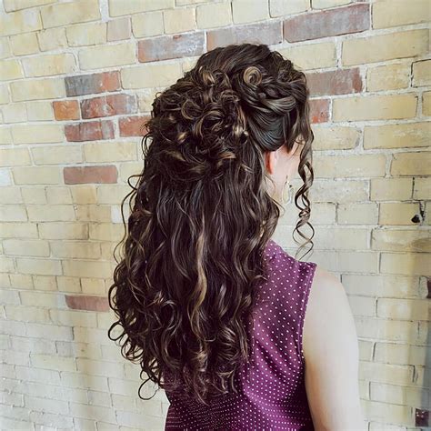 Curly Hair Updo Prom