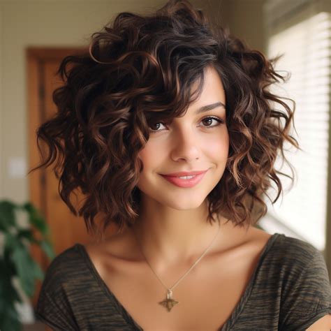 Curly Short Hair Down