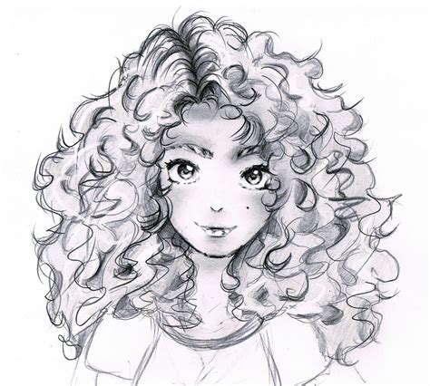 Curly Textured Hair Drawing