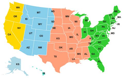Time Zone Map Usa With Clocks Zip Code Map