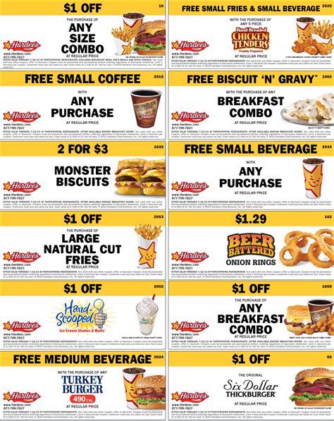 Current Printable Hardees Coupons