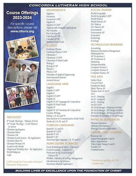 Curriculum and Course Offerings