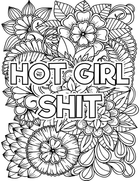 Curse Word Coloring Pages Printable