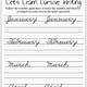 Cursive Worksheets Printable