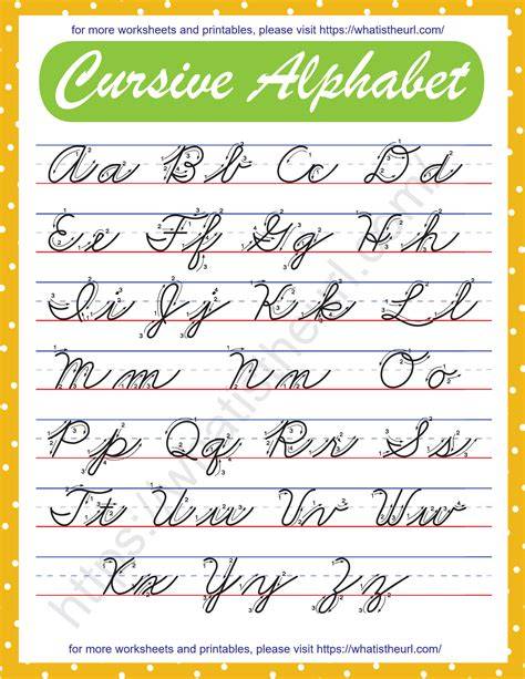 Cursive Alphabet Printable Worksheet Free – Free Pdf Download & Easy ...