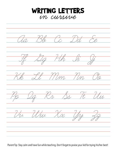 Cursive Alphabet Worksheets