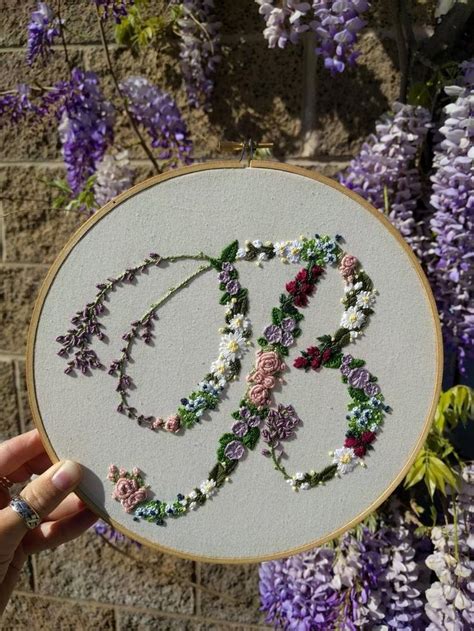 Cursive Embroidery Pattern