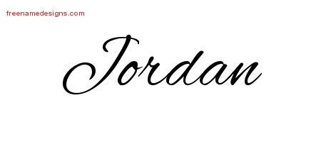 Cursive Jordan Name Tattoo Designs