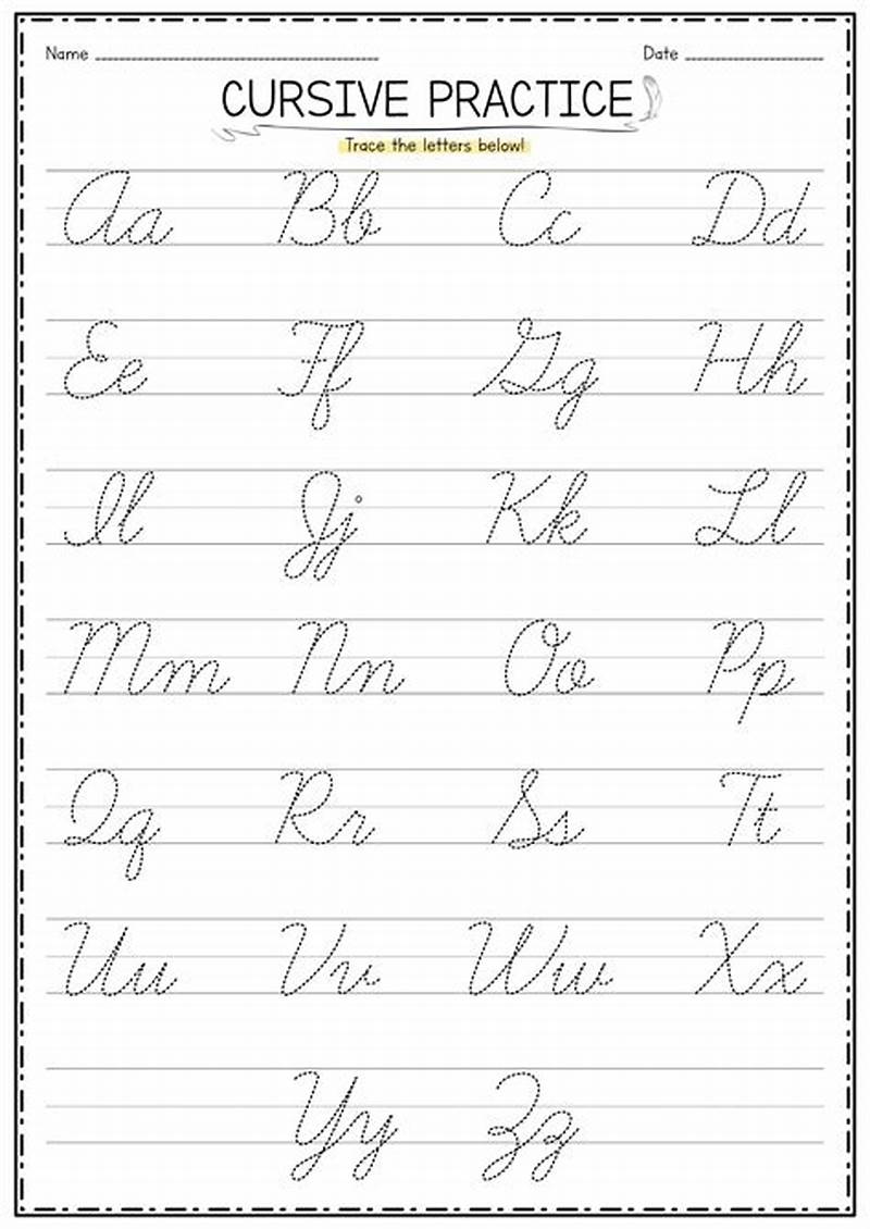 Cursive Writing Practice Worksheets Printable