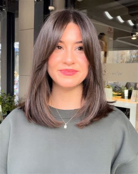 Curtain Bangs with Mid-Length Hair