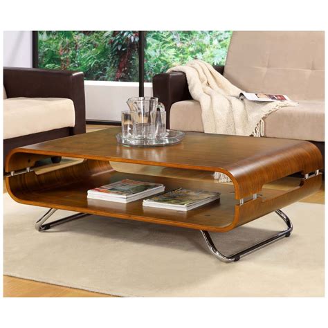Sierra Contemporary Curved Corners Hardwood Coffee Table