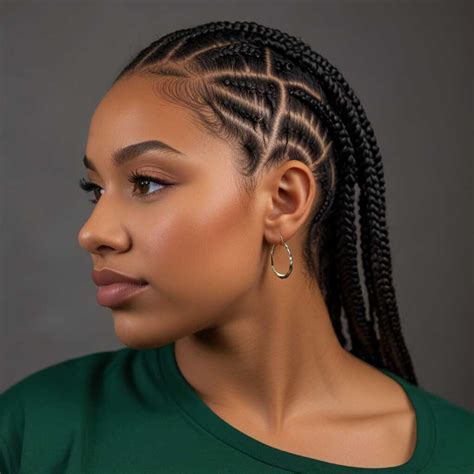 Curved or S-Shaped Cornrows