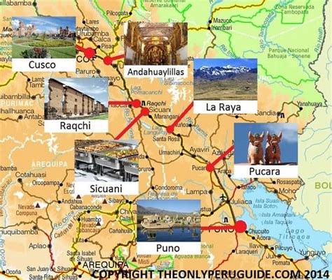 Cusco to Puno Bus Route