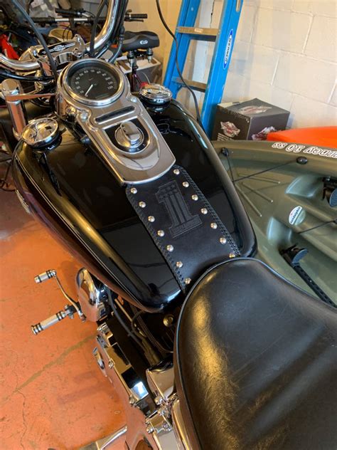 Custom Leather Harley Tank Bibs