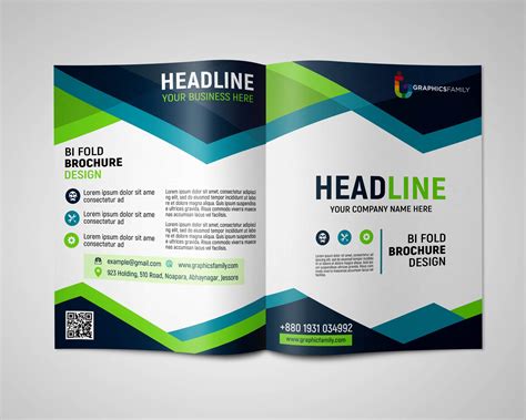 Creative Bi Fold Brochure Design For Business Free psd GraphicsFamily
