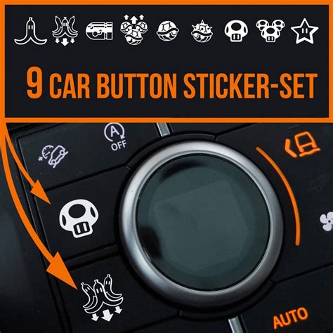Custom Car Button Stickers