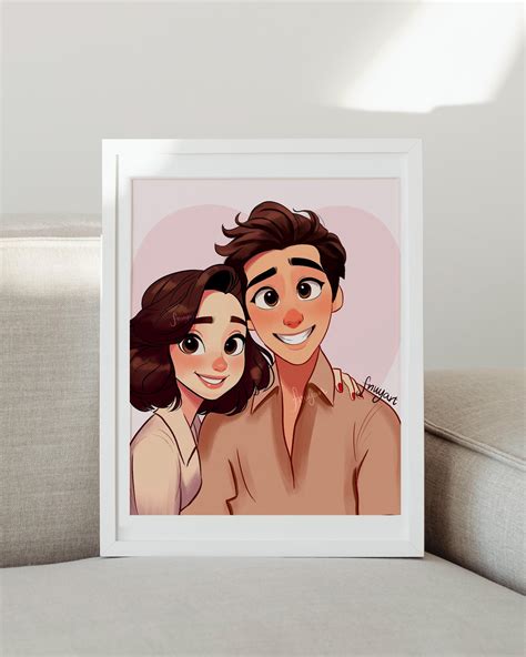 Custom Couple Illustration Cartoon