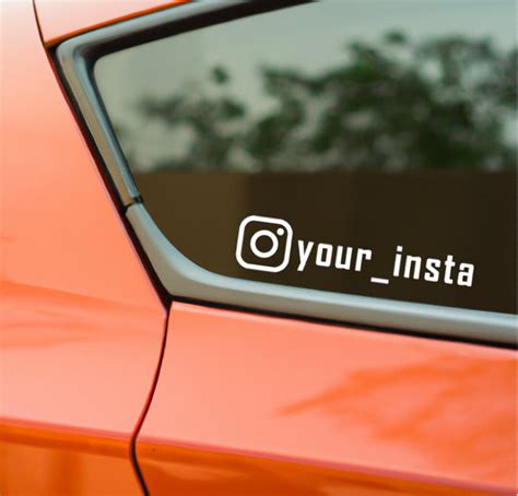 Custom Instagram Sticker For Car