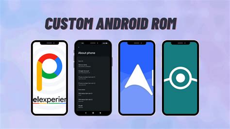 Ilustrasi Custom ROM Android dengan berbagai logo