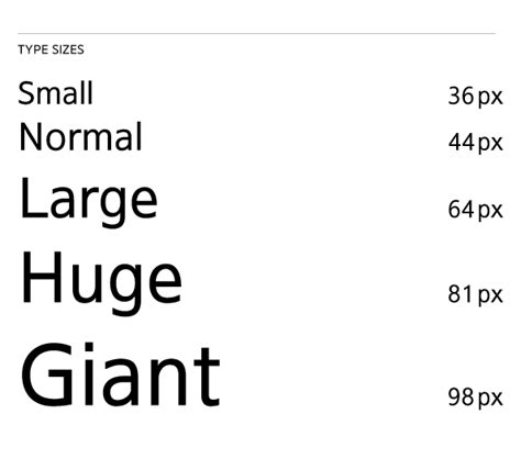 Custom font size